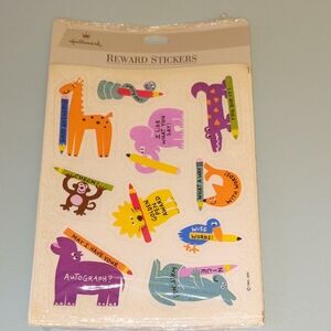 Vintage New Package Hallmark Reward Stickers Zoo Animals NEW